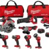 Milwaukee 18V Cordless Combo Tool Kit (9-Tool) With 3 Batteries, Charger, Bag