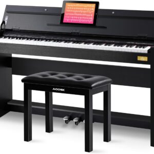 88 Key Weighted Action Digital Piano,Grade Hammer Action Keyboard UPB-85+AODSK Iron Piano Bench UAP-10